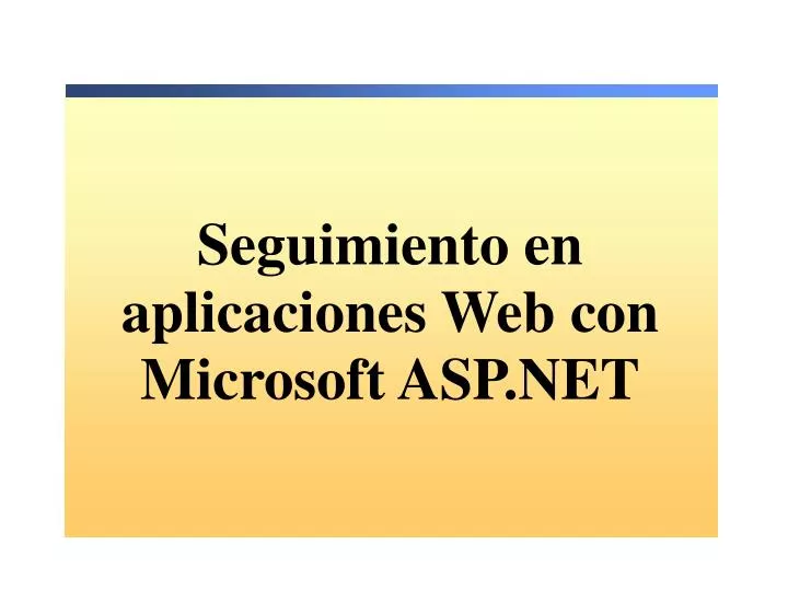seguimiento en aplicaciones web con microsoft asp net