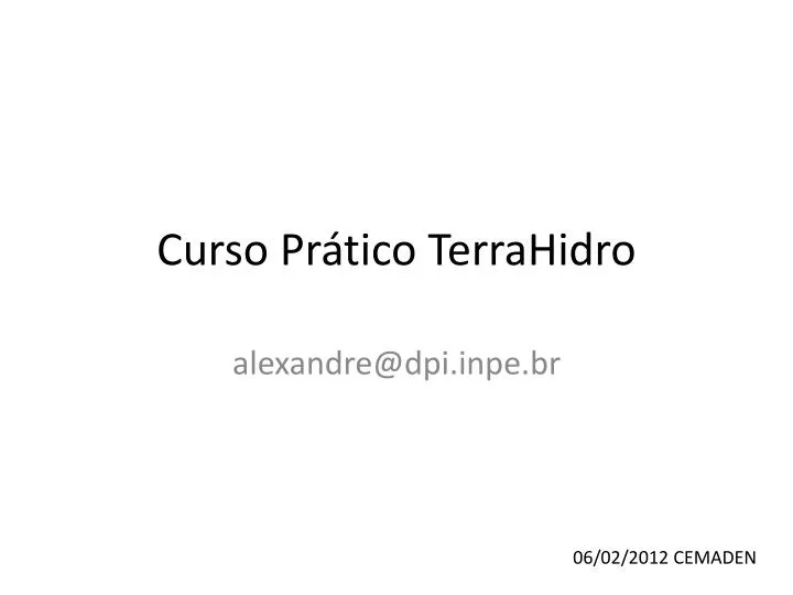 curso pr tico terrahidro