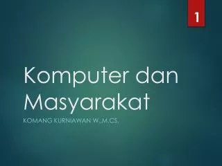 komputer dan masyarakat