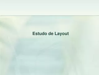 estudo de layout