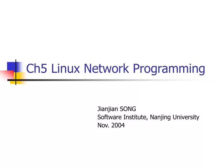 ch5 linux network programming