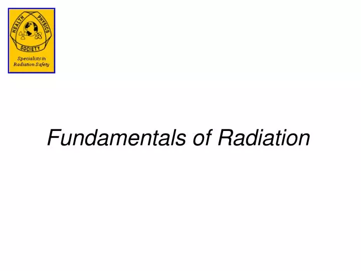 fundamentals of radiation
