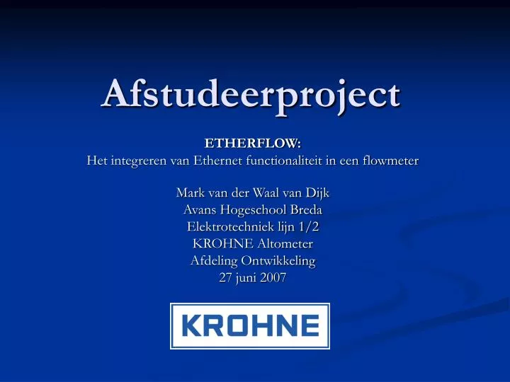 afstudeerproject