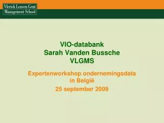 vio databank sarah vanden bussche vlgms