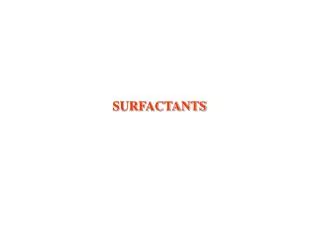 SURFACTANTS