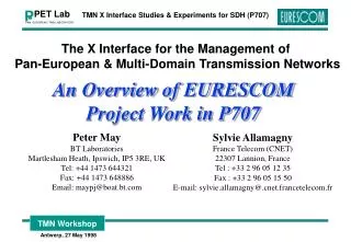 The X Interface for the Management of Pan-European &amp; Multi-Domain Transmission Networks
