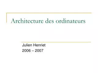 julien henriet 2006 2007