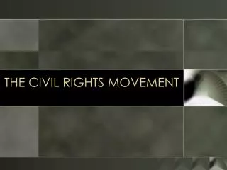 THE CIVIL RIGHTS MOVEMENT