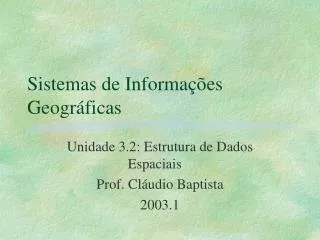 sistemas de informa es geogr ficas