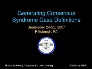 generating consensus syndrome case definitions