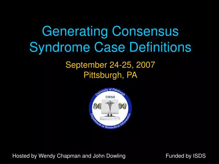 generating consensus syndrome case definitions