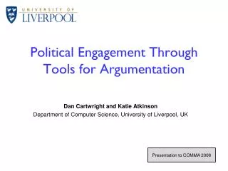 Political Engagement Through Tools for Argumentation
