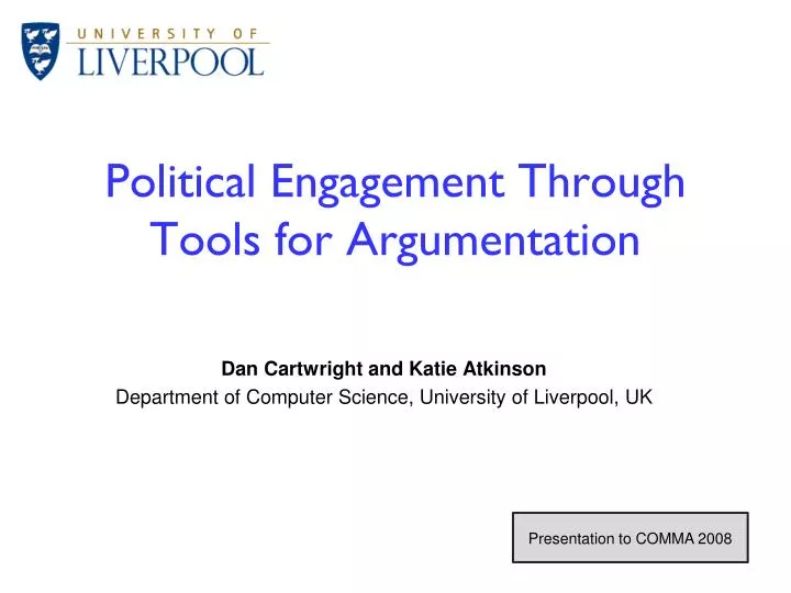 political engagement through tools for argumentation
