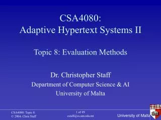 csa4080 adaptive hypertext systems ii