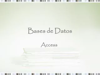 bases de datos