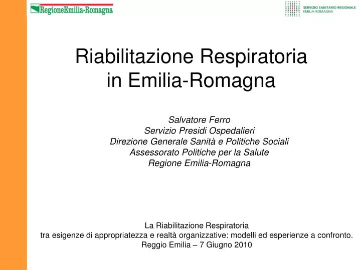 riabilitazione respiratoria in emilia romagna