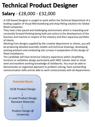 Potential Route GCSE Product Design A Level Product Design Resistant Materials