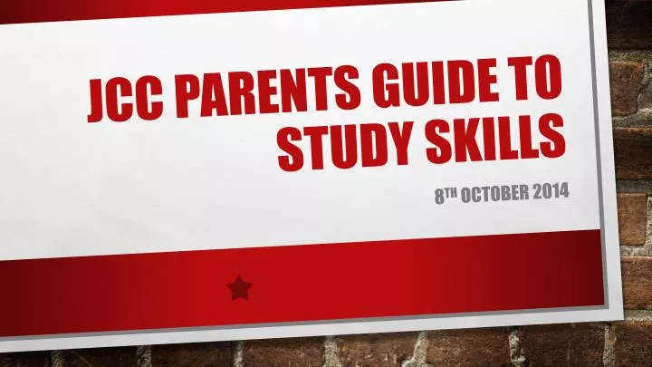 jcc parents guide to study skills