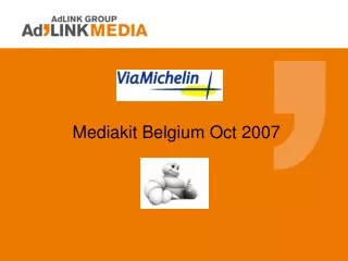 Mediakit Belgium Oct 2007