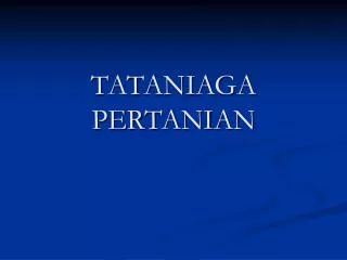 tataniaga pertanian