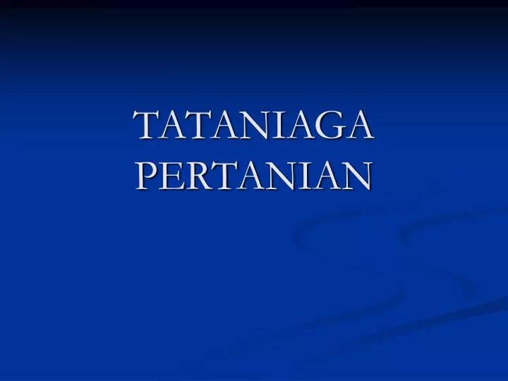 tataniaga pertanian