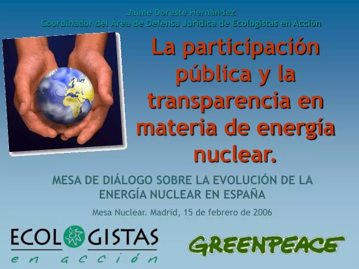 la participaci n p blica y la transparencia en materia de energ a nuclear