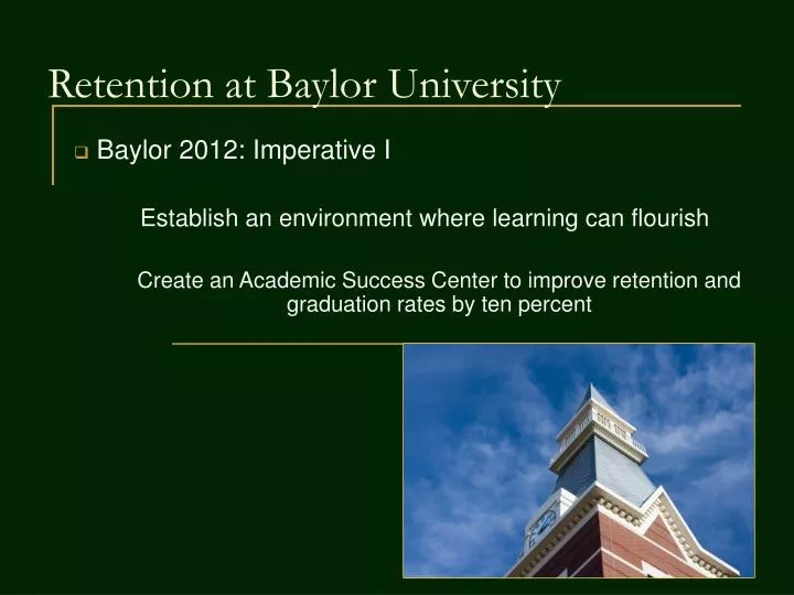 retention at baylor university