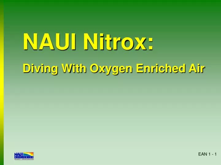 naui nitrox diving with oxygen enriched air