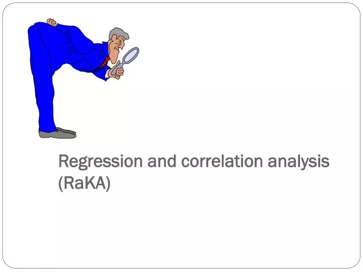 regression and correlation analysis raka