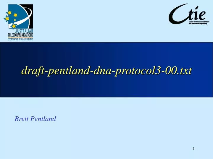 draft pentland dna protocol3 00 txt