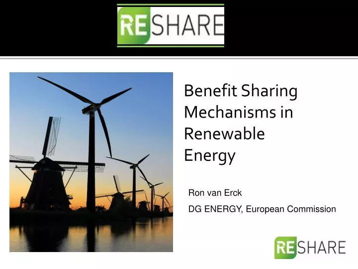 benefit sharing mechanisms in renewable energy