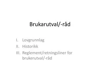 brukarutval r d