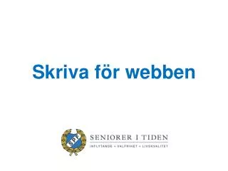 skriva f r webben