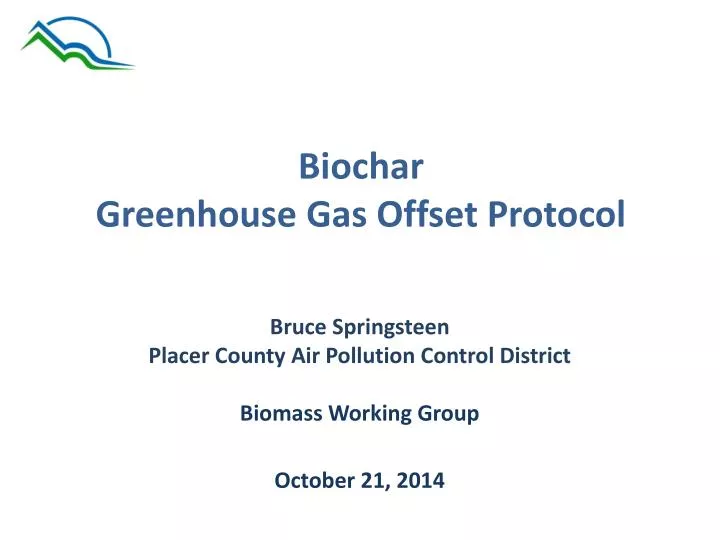 biochar greenhouse gas offset protocol