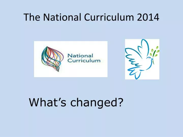 the national curriculum 2014