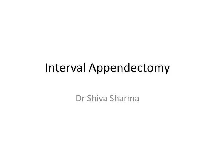 interval appendectomy