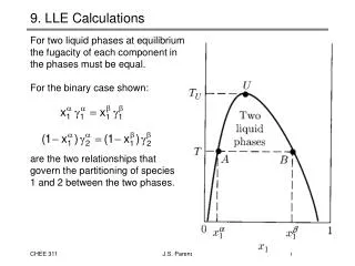 9. LLE Calculations