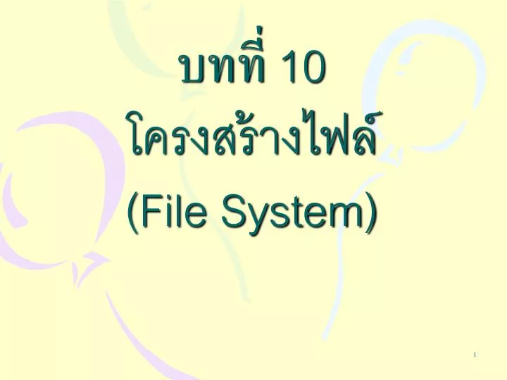 10 file system