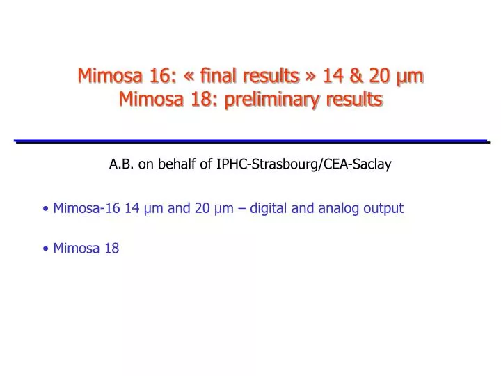 mimosa 16 final results 14 20 m mimosa 18 preliminary results