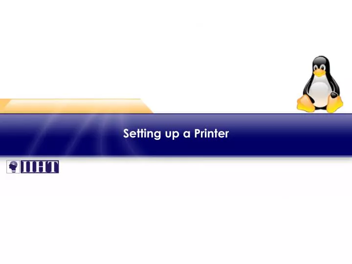 setting up a printer