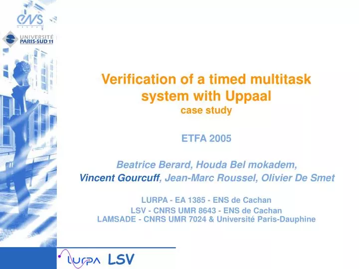 verification of a timed multitask system with uppaal case study