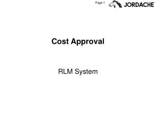 Cost Approval