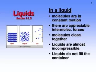Liquids Section 13.5