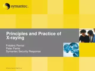 Principles and Practice of X-raying