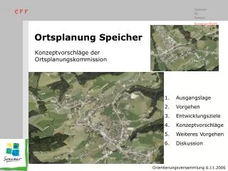 ortsplanung speicher