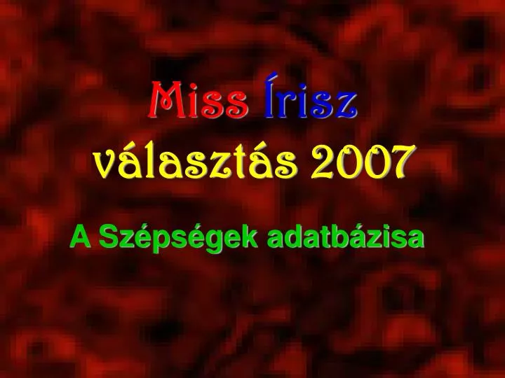 miss risz v laszt s 2007