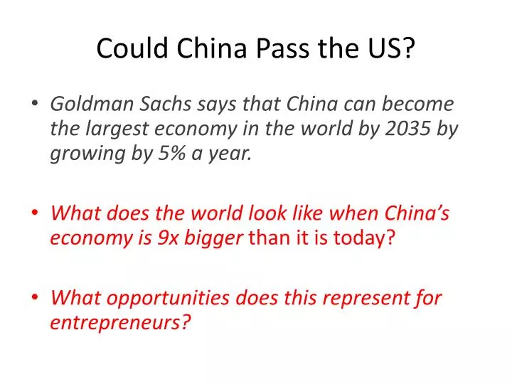 could china pass the us