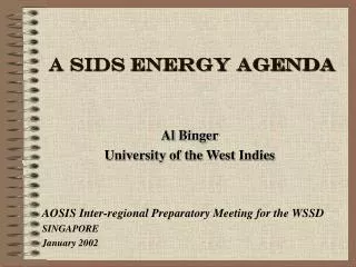 A SIDS ENERGY AGENDA