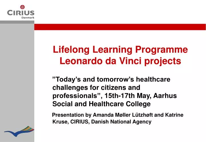lifelong learning programme leonardo da vinci projects