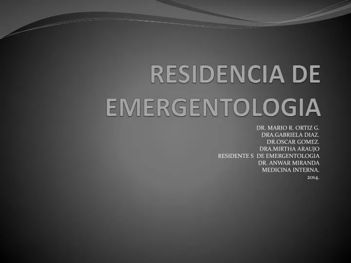 residencia de emergentologia